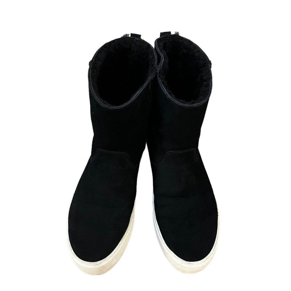 UGG Women’s Size 10 Declan Sneaker Boots‎ Suede Short Black Slip-on - Picture 2 of 10